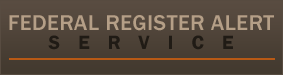 Federal Register Alert Service